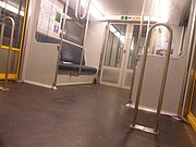 Tangara Carriage No. D6234's vestibule prior to refurbishment.