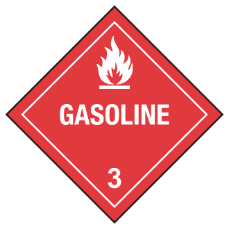 HAZMAT class 3 gasoline DOT hazmat class 3 (alt 3).svg