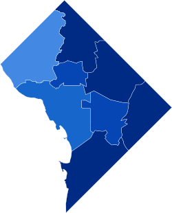 District of Columbia Presidential Election Results by Ward, 1996.svg