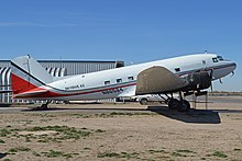 Douglas C-53 Skytrooper, c/n 4935, operated by a skydiving service at Eloy, Arizona Douglas C-53 'N86584' (13956017704).jpg