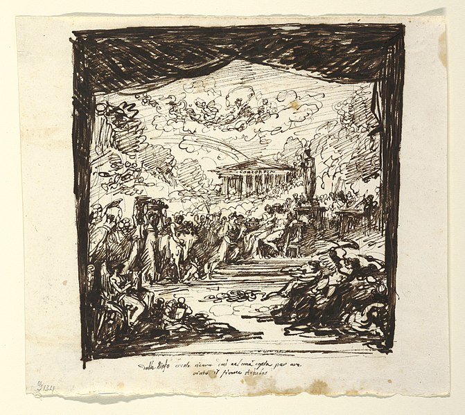 File:Drawing, Design for Stage Curtain- Hercules Receives Gifts from Nymphys after his Victory over the River God Achelous, ca. 1820 (CH 18114513).jpg