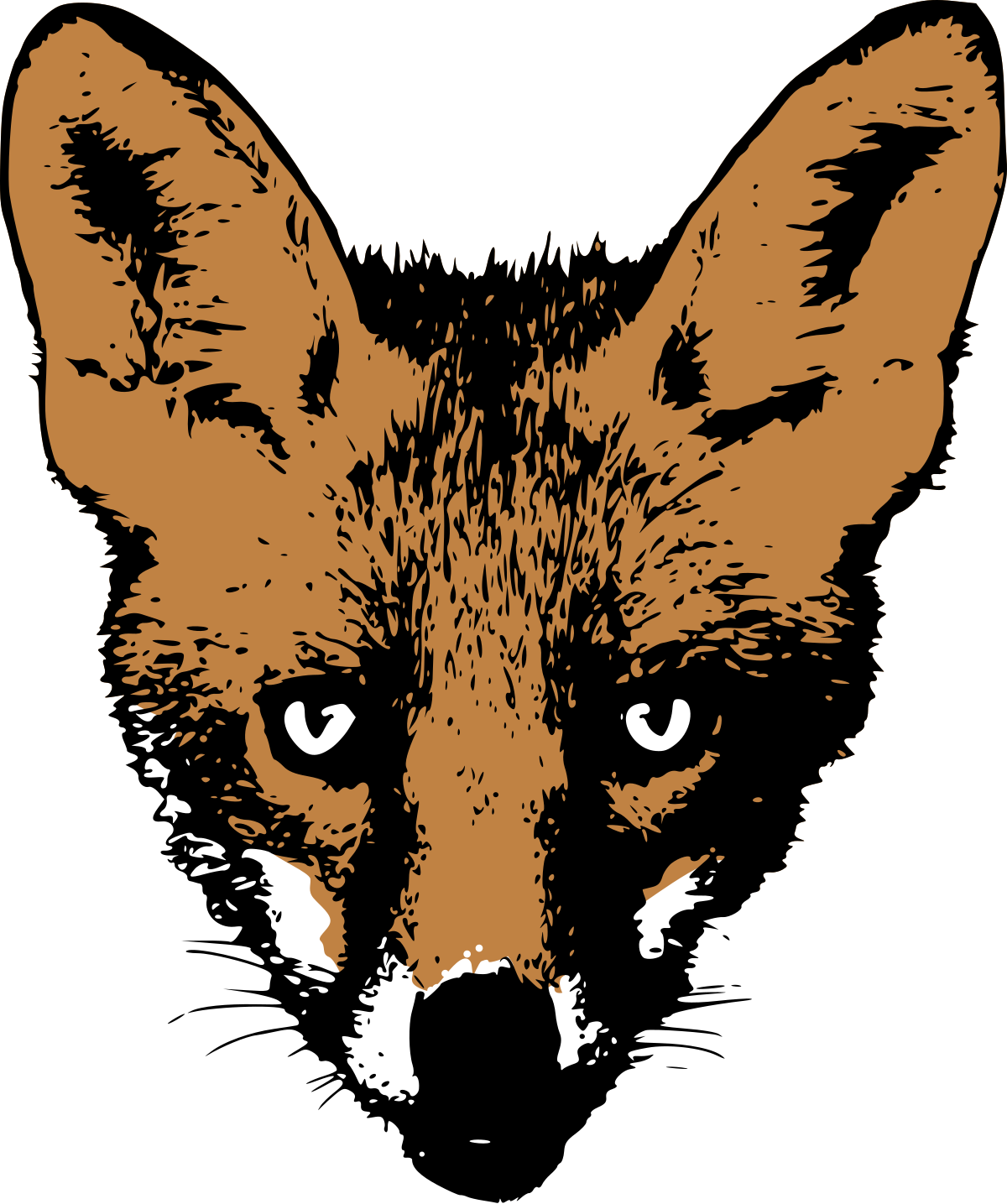 File Drawing Fox Face Svg Wikimedia Commons