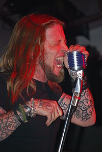 Vocalist Ryan McCombs performing in 2010