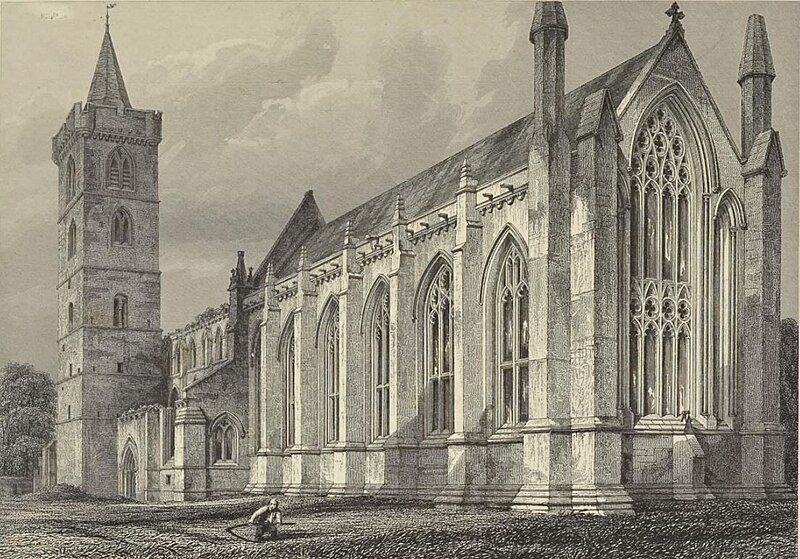 File:Dunblane Cathedral south east view 1852.jpg