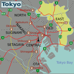 Tokyo orientale - Localizzazione