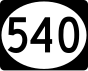 Mississippi Highway 540 marker