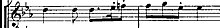 A musical motif taken from the last movement of Ludwig van Beethoven's Piano Concerto No. 5 in E♭ major which is allegedly similar to another motif from Schumann's Carnaval.