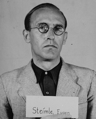 <span class="mw-page-title-main">Eugen Steimle</span> German SS officer, Holocaust perpetrator (1909–1987)