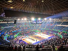 Opening of the China vs. South Sudan match at the Araneta Coliseum. FIBA World Cup Araneta Coliseum interior CHN vs SSD 1.jpg