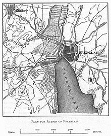 Battle plan for the action at Prenzlau by Francis Loraine Petre