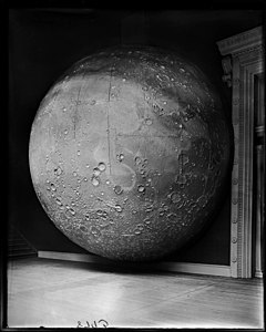 Moon Model Prepared by Johann Friedrich Julius Schmidt, Germany, in 1898. Made of 116 sections of plaster on a framework of wood and metal. At the Field Columbian Museum, Chicago, 1900.