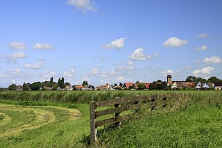 Folsgare Village in Friesland, Netherlands