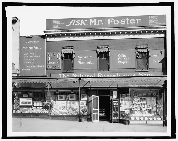 File:Foster & Reynolds, exterior (Souvenir shop, 503 14th Street near Pennsylvania Avenue, Washington, D.C.) LCCN2016825080.jpg