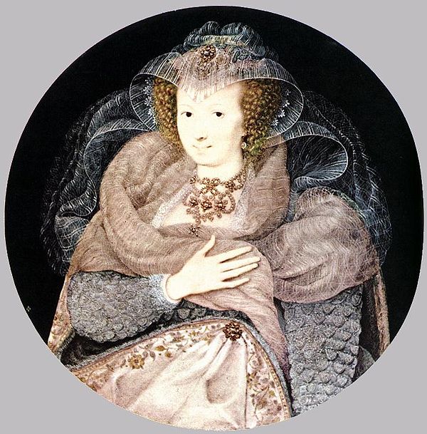 Frances Howard, portrait miniature by Isaac Oliver