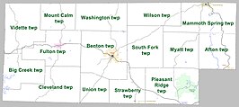 Kaart van Fulton County