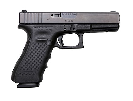 A Glock 17 semi-automatic pistol