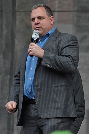 Garth Lagerwey at Sounders Victory Rally, 2016.jpg