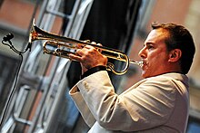 Gary Guthman during an open-air performance in Warszawa, Poland on August 13, 2011 Gary Guthman 20110813.jpg