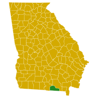 Resultados de las elecciones primarias presidenciales demócratas de Georgia por condado, 2016.svg