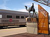 The Ghan waiting at Alice Springs station before continuing north to Darwin in 2007