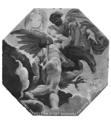 Ludovico Carracci, Jupiter Welcomes Hercules to Olympus (ceiling) Giove accoglie Ercole.png