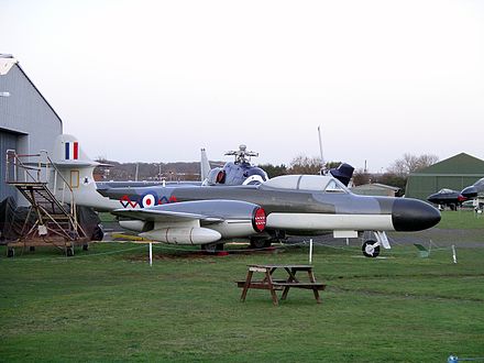 A Meteor NF.14 from 64 Sqn. at the Midland Air Museum. Gloster meteor NF.14 at MAM.JPG