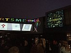 Artsmedia Exhibition 2017 featuring projection onto the administration building Governor Stirling Art Exhibition 2017.jpg