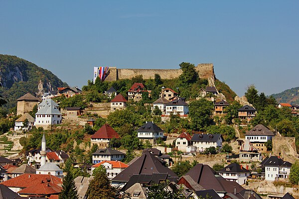 Citadel above Walled town of Jajce