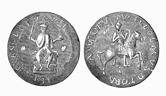 Engraving of the Great Seal of William II