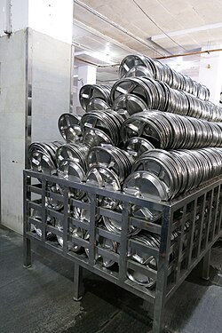 Plates in the Gurum Das Langar in Amritsar, probably the largest community kitchen in the world