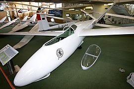 An HKS 1 in the German Glider Museum on the Wasserkuppe