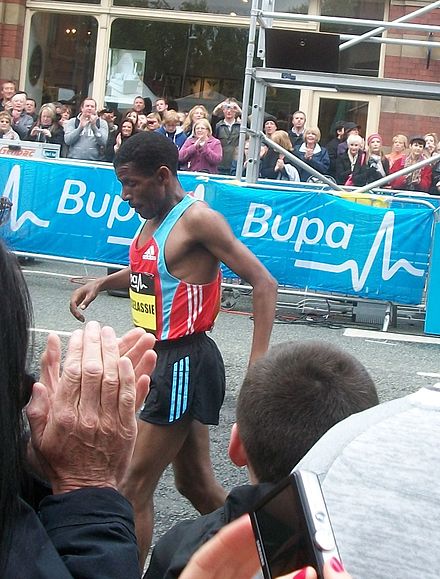 Haile after winning the 2010 Great Manchester Run