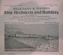 An 1899 ad for Heckman & Hanson Shipbuilding Co.