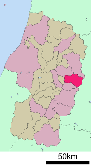 Location Higashines in the prefecture