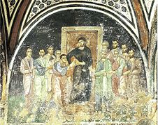 Touching of Thomas/Antipascha (crypt fresco)