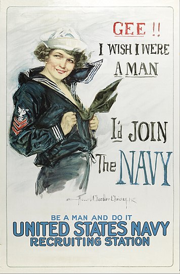 Recruiting poster made by and for the United States Navy c.1917