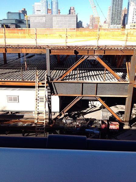 The platform supporting the Shed under construction in September 2014