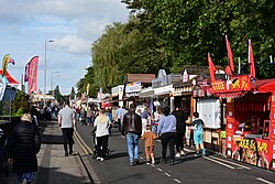 Walton Street in Kingston upon Hull during the 2023 instalment of Hull Fair.