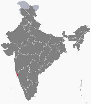 Location of Goa within India