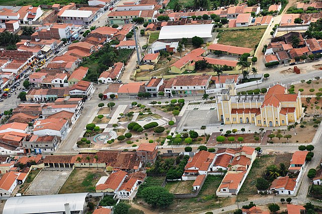 Foto aérea do centro da cidade