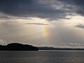 Inside Passage British Columbia, Kanada. Festlandküste von der Fähre aus