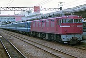 ED76 86 牽引 山編成（1987年、熊本駅）