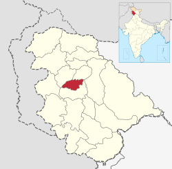 जम्मू और कश्मीर राज्य में शुपियाँ ज़िले की अवस्थिति