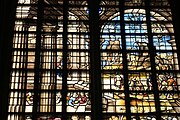 English: Detail of the stained-glass window number 24 in the Sint Janskerk at Gouda, Netherlands: "Philip the Evangelist preaching the Gospel in Samaria"