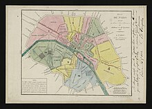 1823 (Jean-Baptiste-Pierre Tardieu, Plan de Paris, divisé en douze arrondissemens et subdivisé en 48 quartiers : 1823)