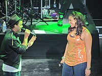 Sebastian & Jordin Sparks performing "Art of Love" at Club Nokia LA July 2010 Jordin Sparks & Guy Sebastian Club Nokia LA.jpg