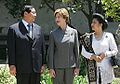 Jose Miguel Arroyo of the Philippines, Laura Bush of the U.S. & Kristiani Herawati of Indonesia during a program for leaders' spouses