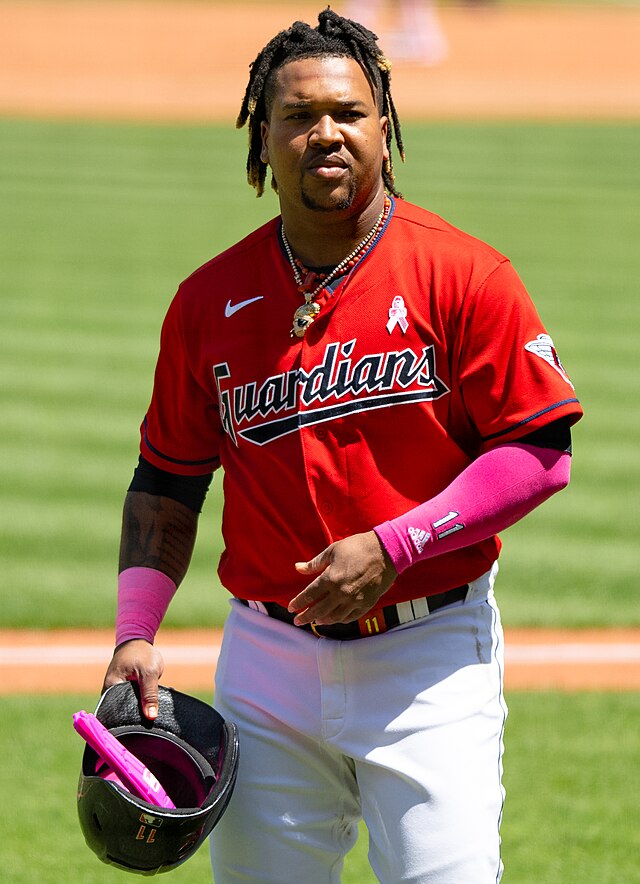 Game Used Jersey - Jose Ramirez #11 - Twins @ Indians 9/9/21, Royals @  Indians 9/27/21