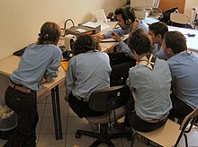 Scouts talking on the radio during Jamboree On The Air JotaJoti 2004 Roma 023.jpg