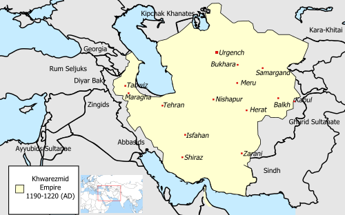 Territory of the Khwarazmian Empire c. 1205